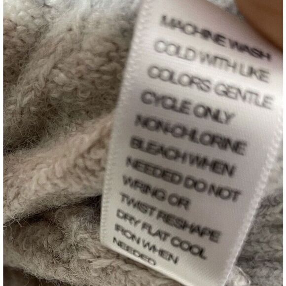 CENTRAL PARK WEST Sweater Women Medium Bobbie Polo Pullover Gray Cable Knit - Picture 16 of 16